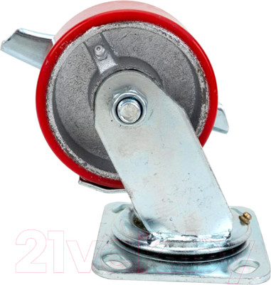 Опора колесная для тележки складской TOR SCpb 42 100мм с тормозом N / 1026624