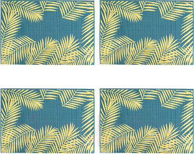 Плейсмат Nouvelle Папоротник / 9903339-1-Н4 (4шт, бирюзовый)