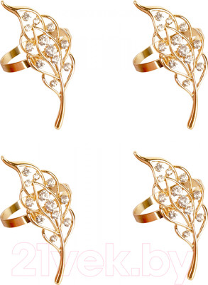 Набор колец для салфеток Nouvelle Перо / 9903665-Н4 (4шт)