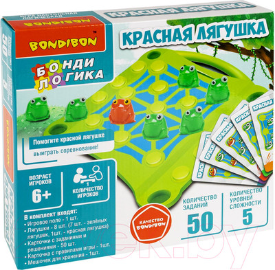 Игра-головоломка Bondibon БондиЛогика Красная лягушка / ВВ6333