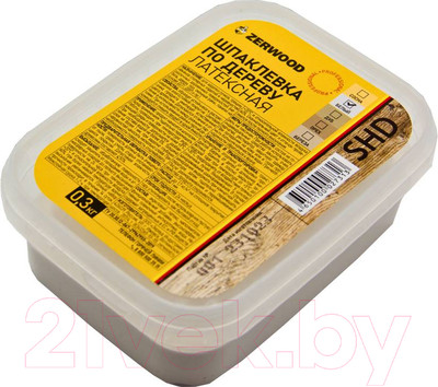 Шпатлевка готовая Zerwood SHD по дереву латексная (300г, белый)