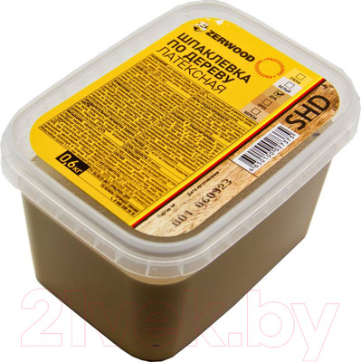 Шпатлевка готовая Zerwood SHD по дереву латексная (600г, дуб)