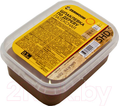 Шпатлевка готовая Zerwood SHD по дереву латексная (300г, орех)