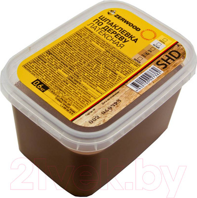 Шпатлевка готовая Zerwood SHD по дереву латексная (600г, орех)