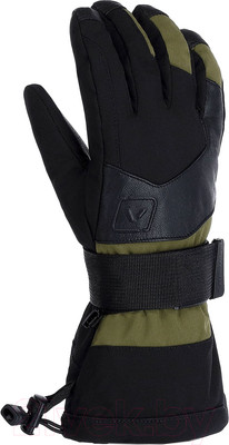 Перчатки лыжные VikinG Encore / 161/25/4322-0974 (р.9, черный/оливковый)