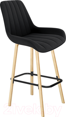 Стул барный Sheffilton SHT-ST37/S94 (ночное затмение/прозрачный лак/черный муар)