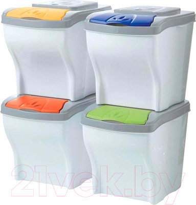 Система сортировки мусора Bama Pattumiera Poker Set 4 Pz (4шт)