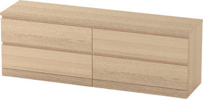 Комод Mio Tesoro Варма 4D (дуб беленый)