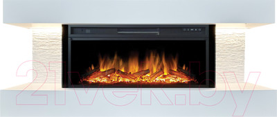 Каминокомплект Смолком Madison V42 + Vision 42 LOG LED (бьянко белый)