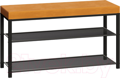 Банкетка ЗМИ Торонто 33С / БТ33СЧГ (горчичный/черный)