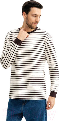 Лонгслив Mark Formelle 121811/1 (р.100-170/176, молочно-шоколадная полоска)