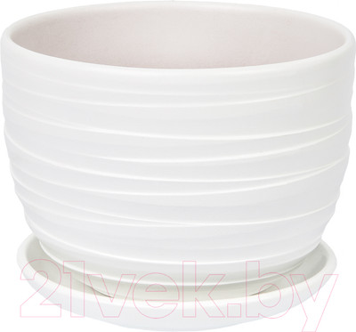 Вазон Вещицы Рельеф BH-94-4 (белый)