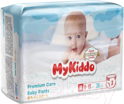 Подгузники-трусики детские MyKiddo Premium M 6-10кг (38шт)