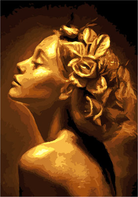 Картина по номерам Lori Девушка в золоте / Кпн-267