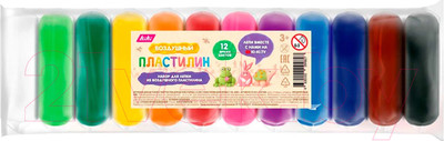 Пластилин легкий Kiki PL001 (12цв)