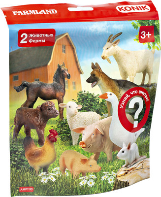 Набор игрушек-сюрпризов Konik Животные фермы / AMF1113