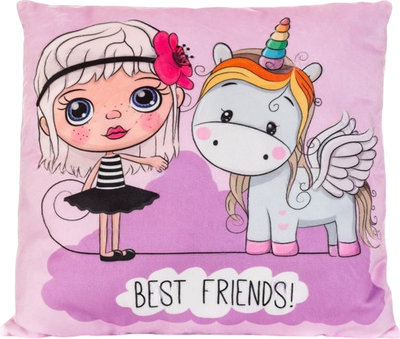 Подушка декоративная Malvina Девочка и единорог / 5.192.1