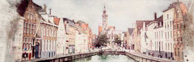 Картина Stamprint Городской канал АT031 (45x140см)