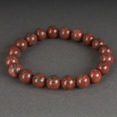 Браслет Wolves Яшма красная 40564 (р.20)