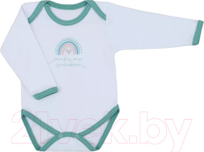 Боди для малышей Rant Rainbow С длинным рукавом / 6180 (зеленый, р.62)