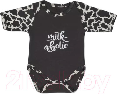 Боди для малышей Rant Milk-Aholic С коротким рукавом / 6281 (графитовый, р.62)