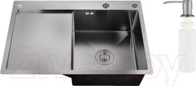 Мойка кухонная РМС MRK-7851BL-R (с дозатором)