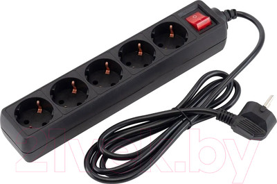 Сетевой фильтр PC Pet AP01006-3-B (3м, 5 розеток, черный)