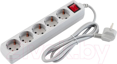 Сетевой фильтр PC Pet AP01006-5-G (5м, 5 розеток, серый)