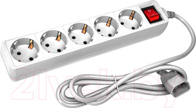 Сетевой фильтр PC Pet AP01006-E-G (1.8м, 5 розеток, серый)