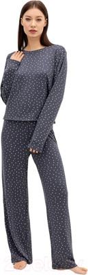 Комплект домашней одежды Mark Formelle 592468-1 (р.164/170-88-94, горошек на графите)