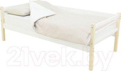 Кровать-тахта детская Бельмарко Skogen / 608 (бежевый/белый)