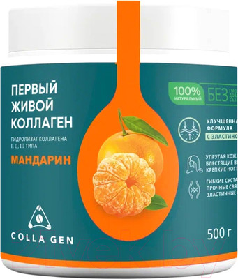 Пищевая добавка Первый Живой Коллаген Мандарин с натуральным соком (500г)