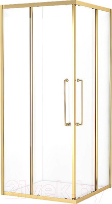 Душевой уголок Cezares RELAX-304-A-2-80-C-BORO (брашированное золото)