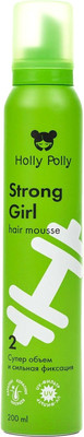 Мусс для укладки волос Holly Polly Strong Girl Супер объем и сильная фиксация (200мл)
