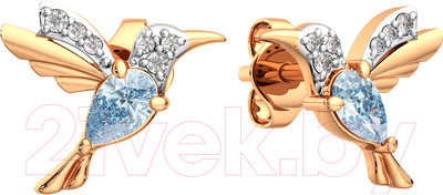 Серьги из розового золота ZORKA 3S40187.14K.R (с топазами)
