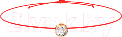 Браслет из розового золота ZORKA 670013.14K.R.02 (18см, с фианитом)
