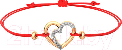 Браслет из розового золота ZORKA 670024.14K.R.ZZ.02 (18см, с фианитами)