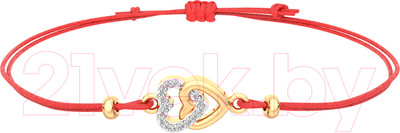 Браслет из розового золота ZORKA 670047.14K.R.02 (18см, с фианитами)