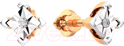 Серьги из комбинированного золота ZORKA 3D00166.14K.B (с бриллиантами)