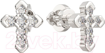 Серьги из белого золота ZORKA 3D00438.14K.W.ZZ (с бриллиантами)