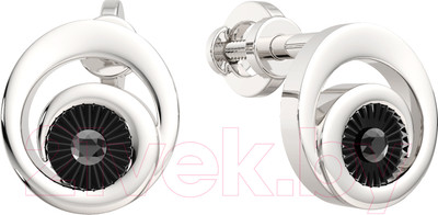 Серьги из белого золота ZORKA 3D0064.14K.W (с бриллиантом)
