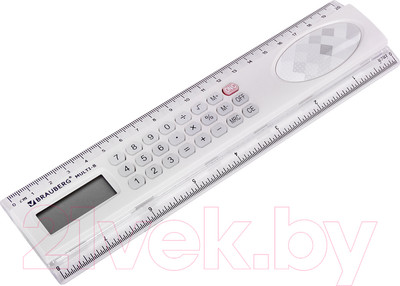 Линейка Brauberg Multi-8. С калькулятором / 250540