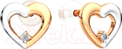 Серьги из розового золота ZORKA 3D0071S.14K.R (с бриллиантами)