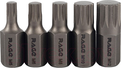 Набор бит Vira Rage Spline М5 6 8 10 12 30мм / 554440 (5шт)