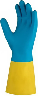 Перчатки защитные Jeta Safety К80 Щ50 / JNE711-08-M (р.8/M, желтый/голубой)