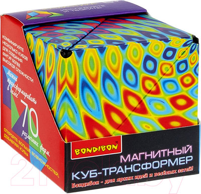 Игра-головоломка Bondibon Магнитный куб-трансформер 3D-мистика / ВВ6314