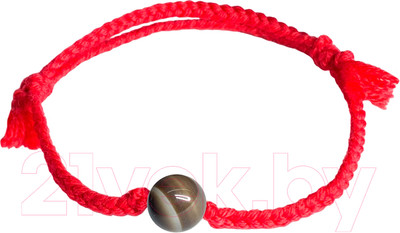 Браслет Wolves Красная нить с агатом 40765 (серый)