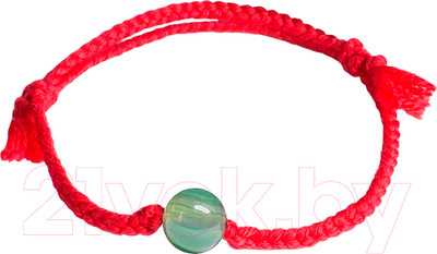 Браслет Wolves Красная нить с агатом 40773 (зеленый)