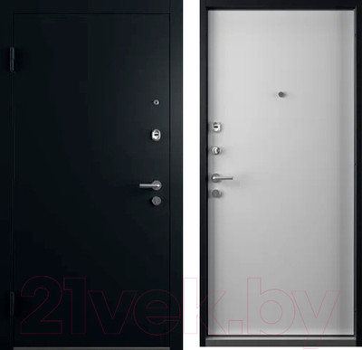 Входная дверь Belwooddoors Start 210x100 левая (черный/белый ламинированный)