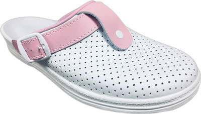 Сабо рабочие Floare Женские 74060108/12 (р.37, белый/розовый)